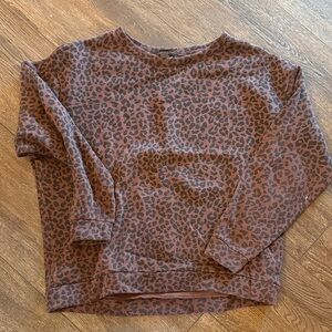 Miss Chievous Brown Leopard Print Sweatshirt